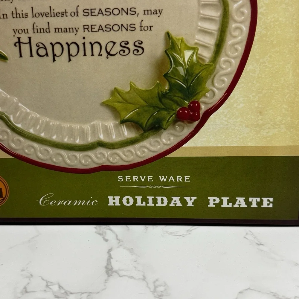 CRACKER BARREL Christmas Ceramic Serving Decorative Plate SEASON of PEACE 11